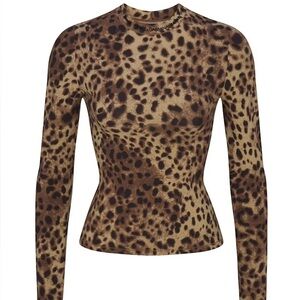 Dolce & Gabbana x Skims Leopard Long Sleeve Top